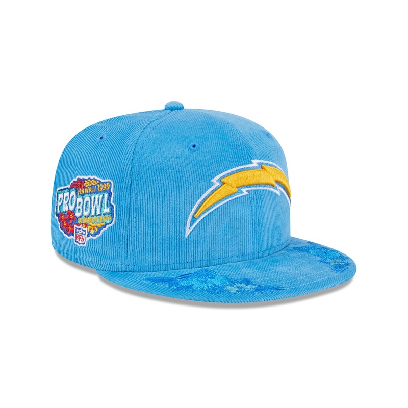 Just Caps Floral Corduroy Los Angeles Chargers 59FIFTY Fitted Hat 7
