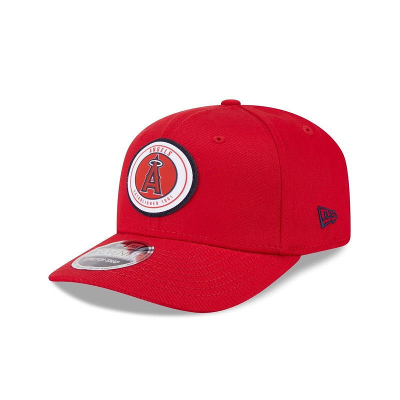 Los Angeles Angels Circle Patch 9SEVENTY Stretch-Snap Hat One Size