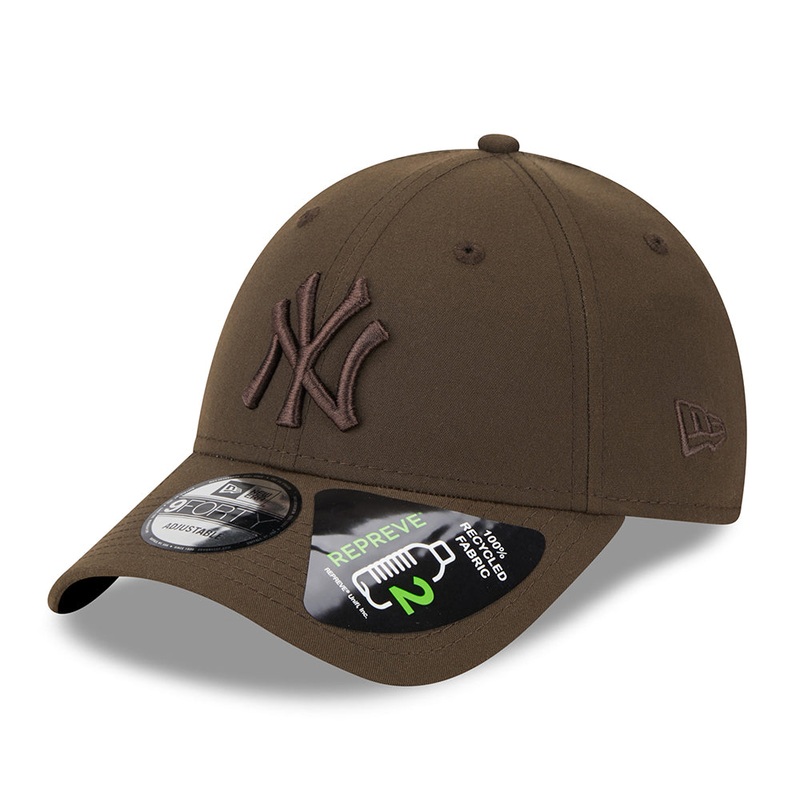 New Era 9FORTY New York Yankees Baseball Cap – MLB Repreve Outline – Brown Adjustable