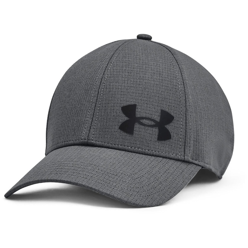 UA Iso-Chill ArmourVent Stretch Hat Black/Pitch Gray S/M