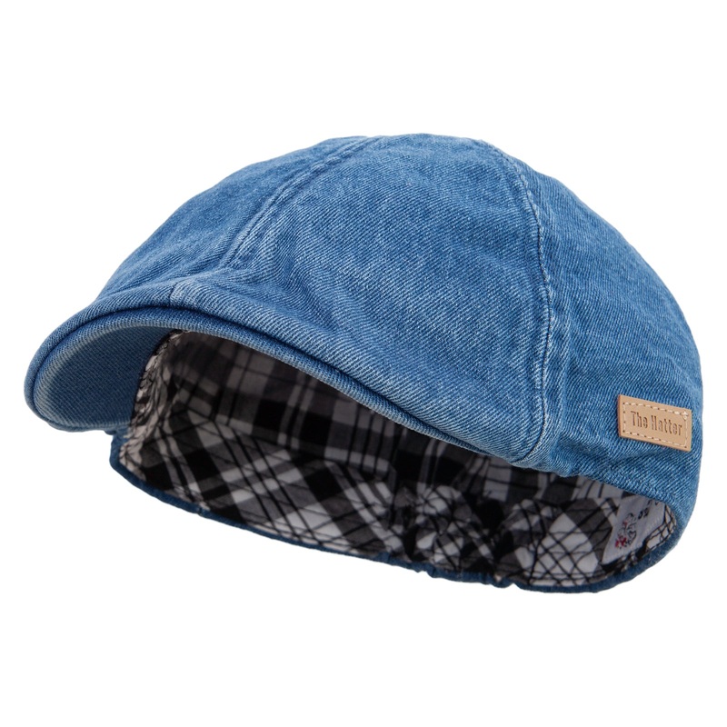 Washed Denim Ivy Cap with Elastic Band Dk Denim One Size