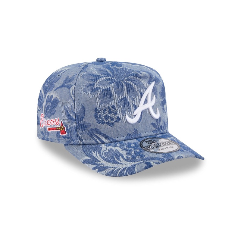 Atlanta Braves Denim Jacquard Golfer Hat One Size