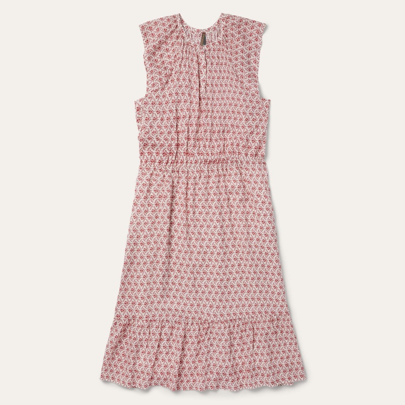 Cottage Floral Dress Red XS
