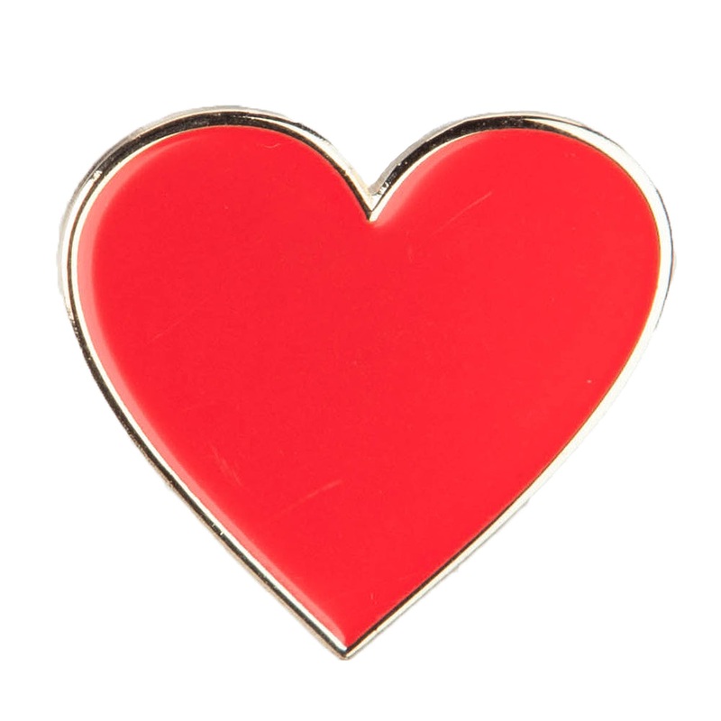 Heart Lapel Pin Red One Size