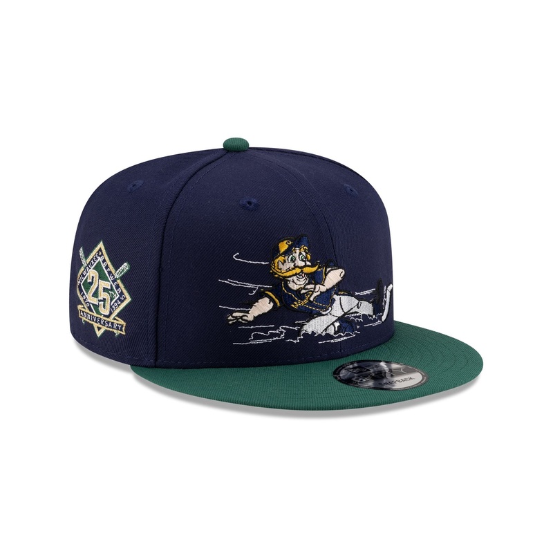 Milwaukee Brewers Mascot Light Navy 9FIFTY Snapback Hat One Size