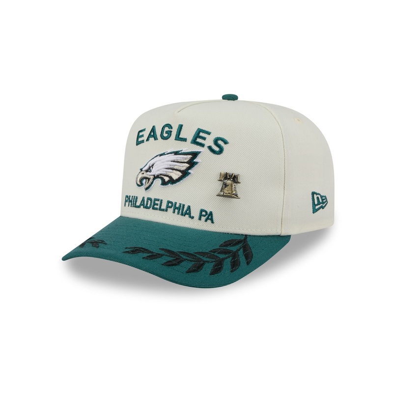 Philadelphia Eagles 2025 Draft Chrome White 59FIFTY A-Frame Fitted Hat 7