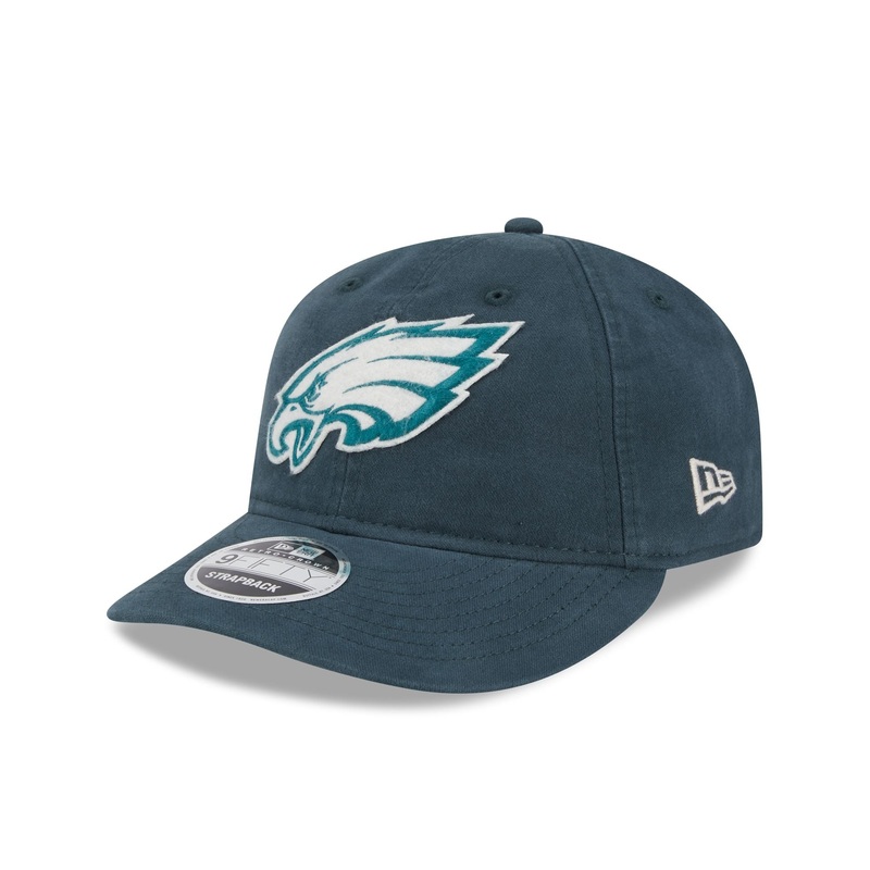 Philadelphia Eagles Canvas Felt Retro Crown 9FIFTY Strapback Hat One Size