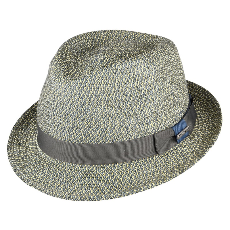 Stetson Hats Fairbanks Toyo Trilby Hat – Blue-Mix S