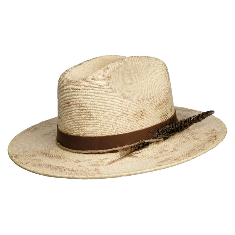 Stetson Hats Open Road Distressed Mexican Palm Cowboy Hat – Natural S