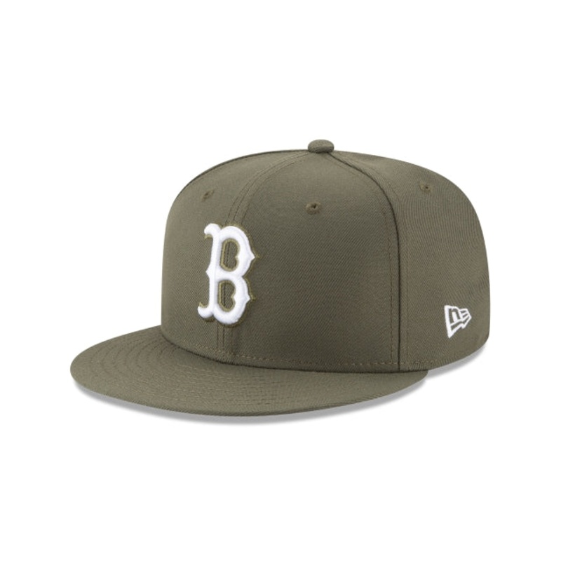 Boston Red Sox Olive 59FIFTY Fitted Hat 6 7/8