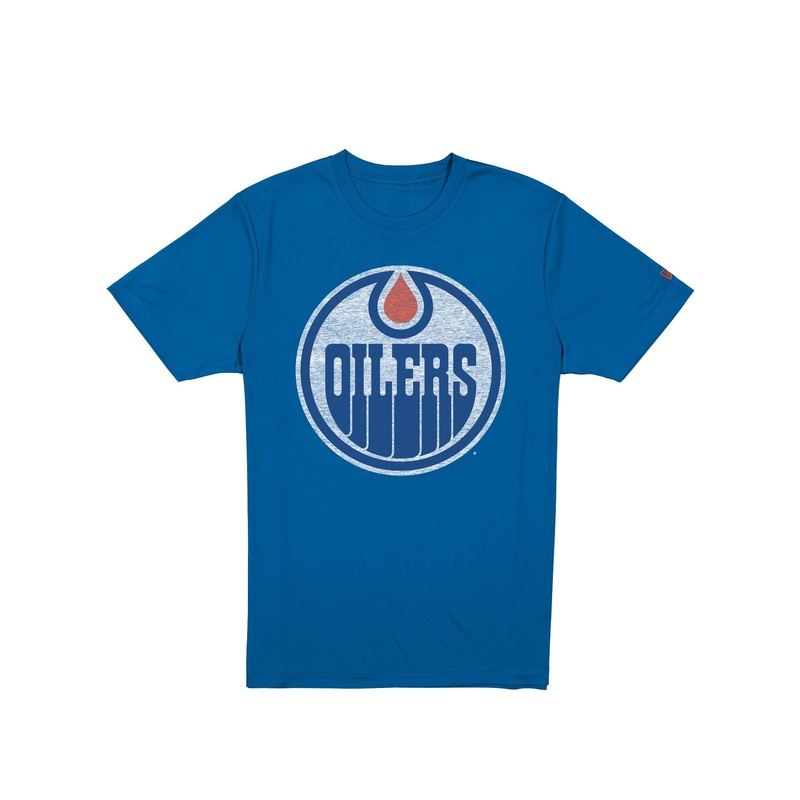 Edmonton Oilers Wash Logo Short-Sleeve T-Shirt S