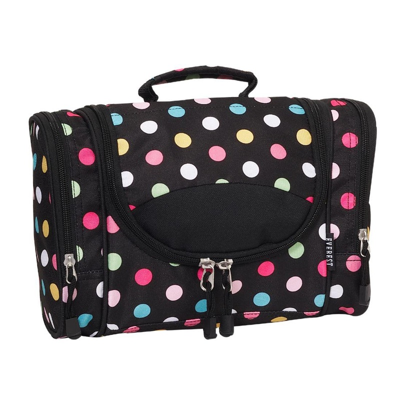 Everest Stylish Deluxe Pattern Toiletry Bag 578DLX Polka Dot