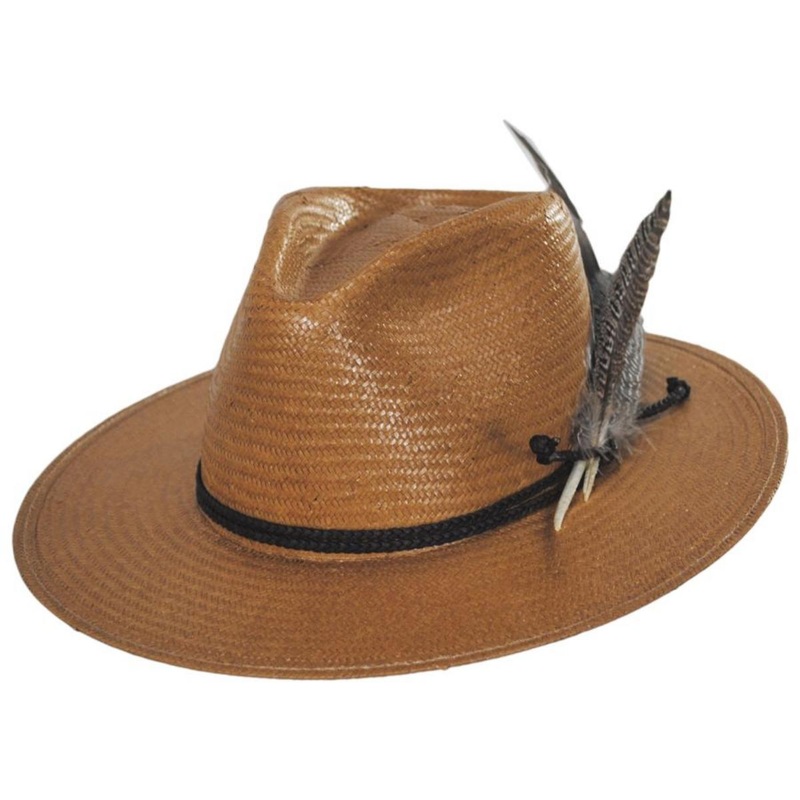 Juno Shantung Straw Fedora Hat SAND S