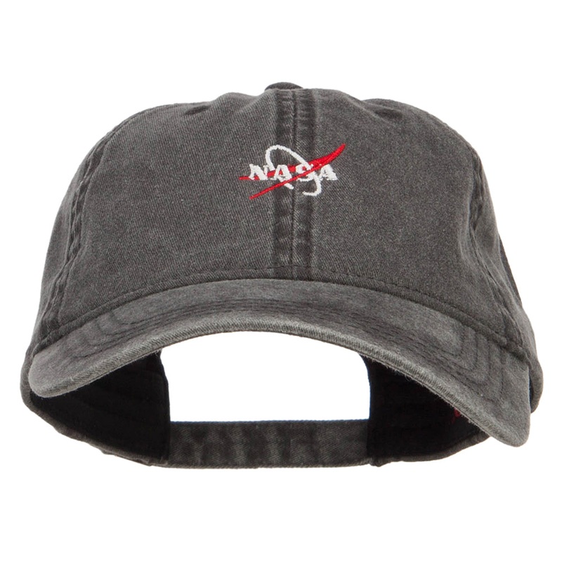 Mini NASA Logo Embroidered Washed Cap Black One Size