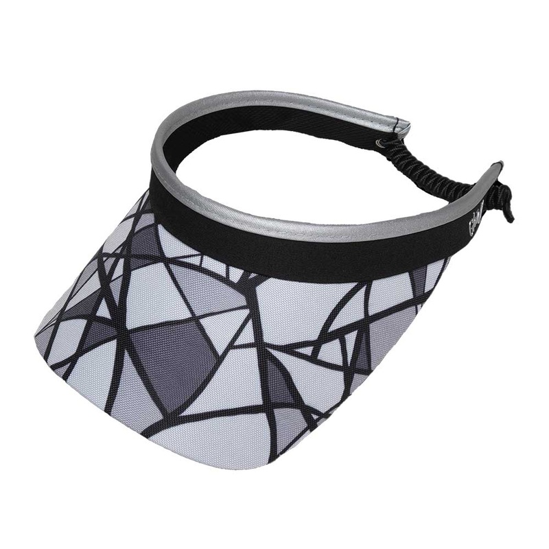 Onyx Geo Golf Sun Visor with Coil Lace – GloveIt Black