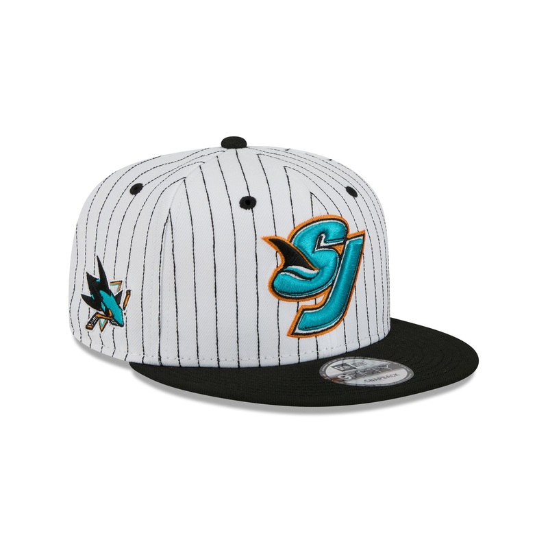 San Jose Sharks Deceptor Pinstripe 9FIFTY Snapback Hat One Size