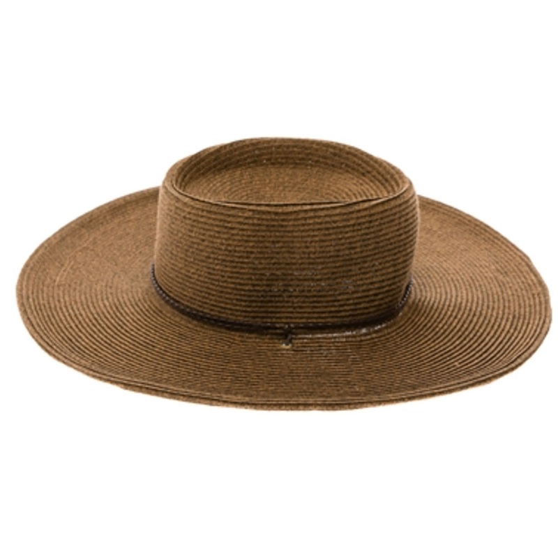 Southwestern Style Buckaroo Hat with Chin Strap – Boardwalk Style Brown Tweed Medium (57 cm)