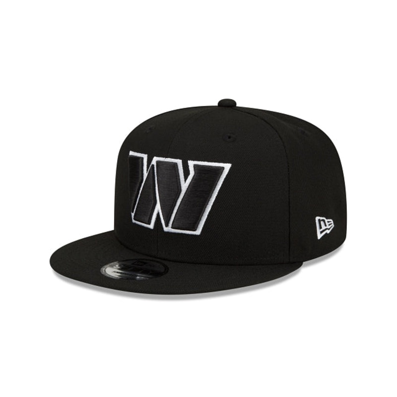 Washington Commanders Black and White 9FIFTY Snapback Hat One Size