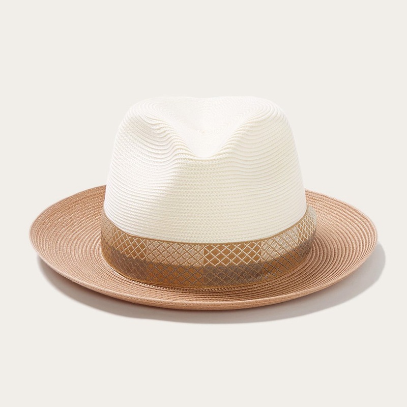 Andover Milan Fedora Ivory Cognac 6 3/4
