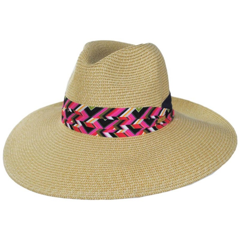 Azure Ultrabraid Toyo Straw Fedora Hat NATURAL ONE SIZE FITS MOST