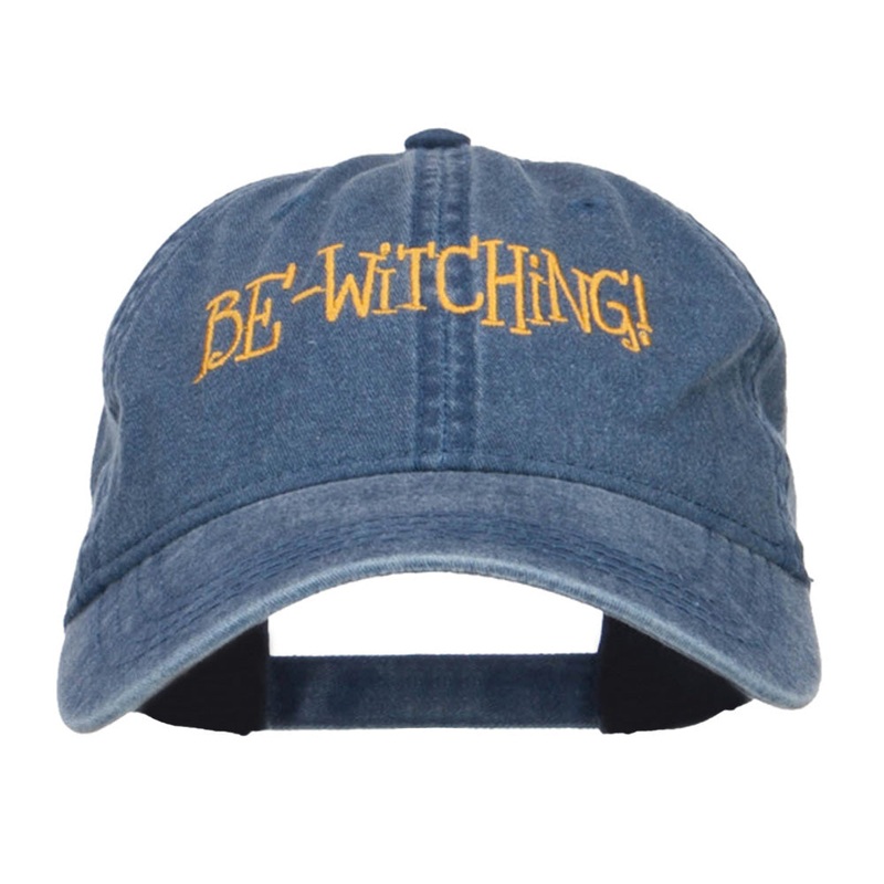 Bewitching Embroidered Washed Cap Navy One Size