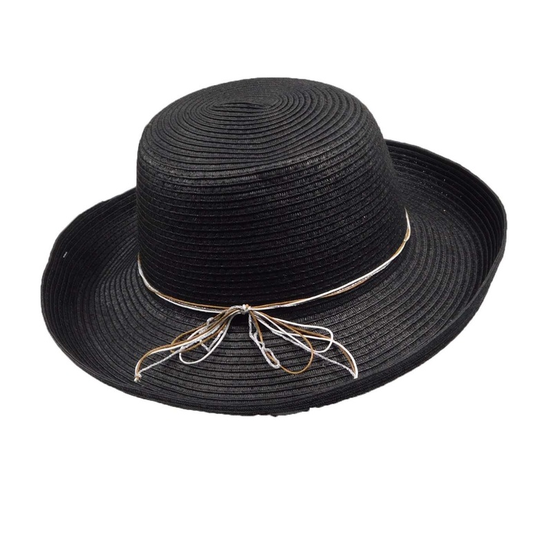 Black Kettle Brim Hat – Scala Pronto Hat Black OS (57 cm)