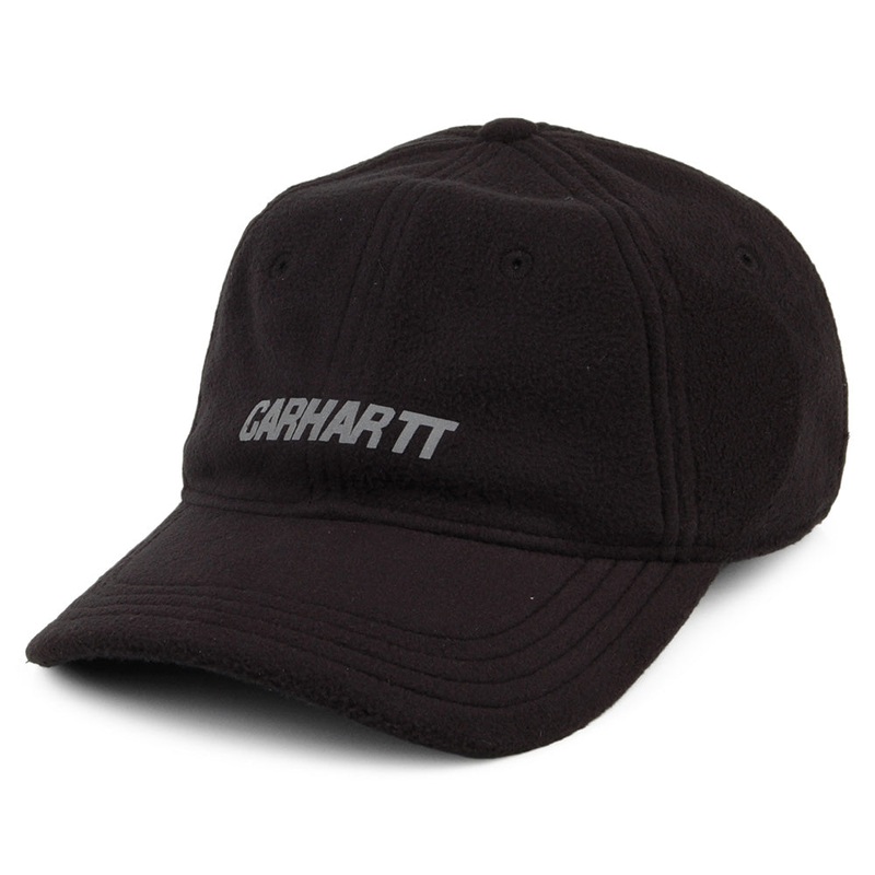 Carhartt WIP Hats Beaufort Fleece Baseball Cap – Black Adjustable
