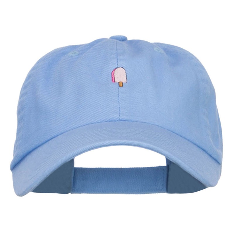 Mini Popsicle Embroidered Low Cap Sky Blue One Size