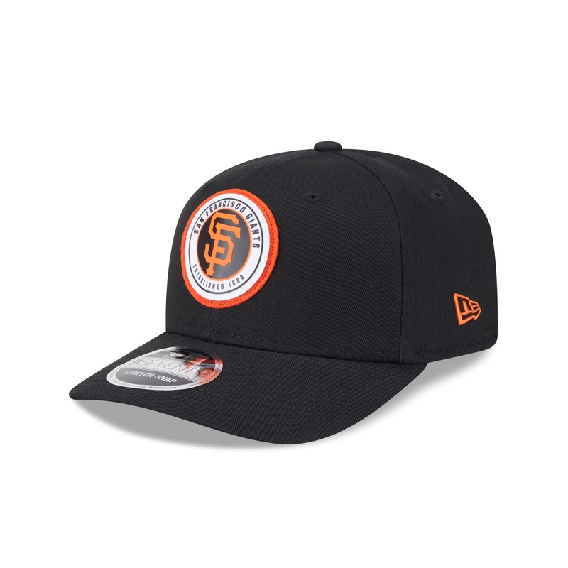 San Francisco Giants Circle Patch 9SEVENTY Stretch-Snap Hat One Size