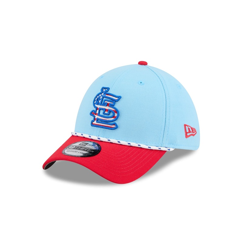 St. Louis Cardinals Independence Day 2025 39THIRTY Stretch Fit Hat S/M