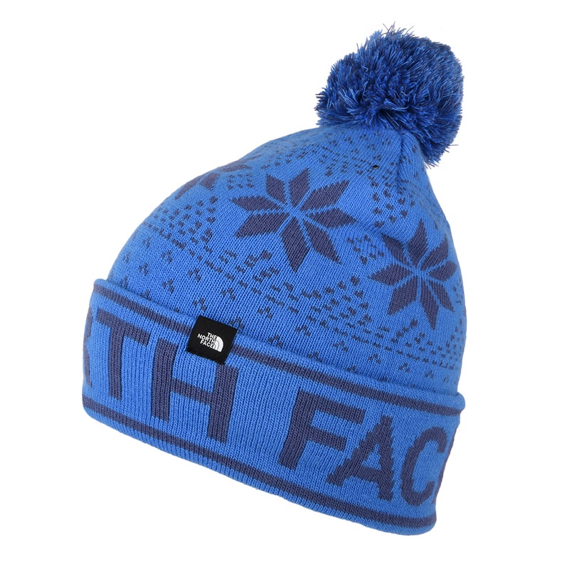 The North Face Hats Kids Ski Tuke Bobble Hat – Blue Kids Medium
