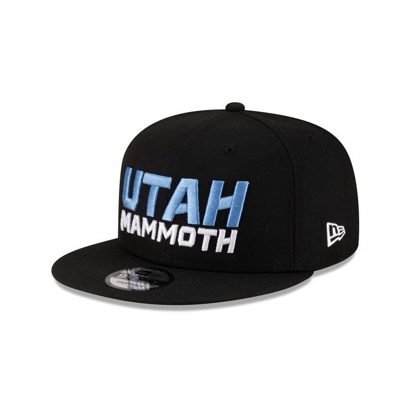 Utah Mammoth Black Stack 9FIFTY Snapback Hat One Size