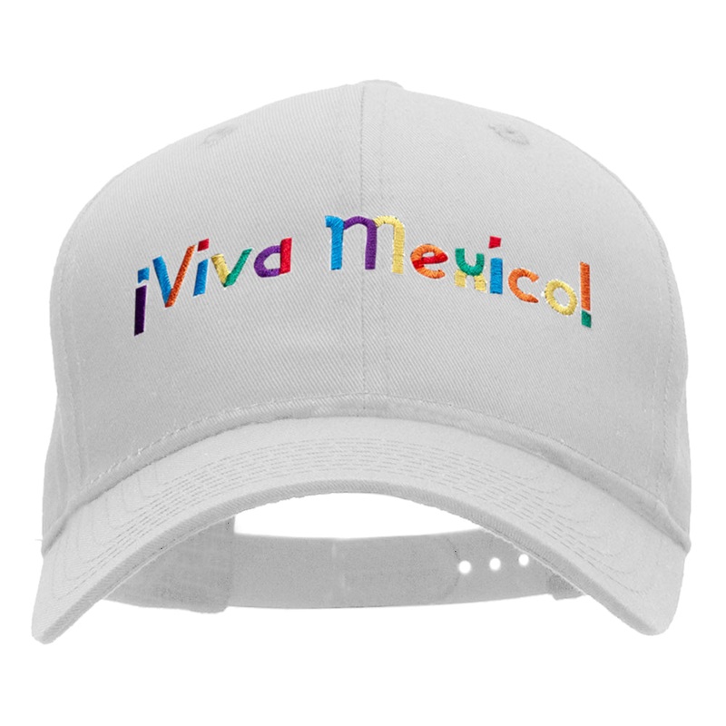 Viva Word Embroidered Twill Cap White One Size