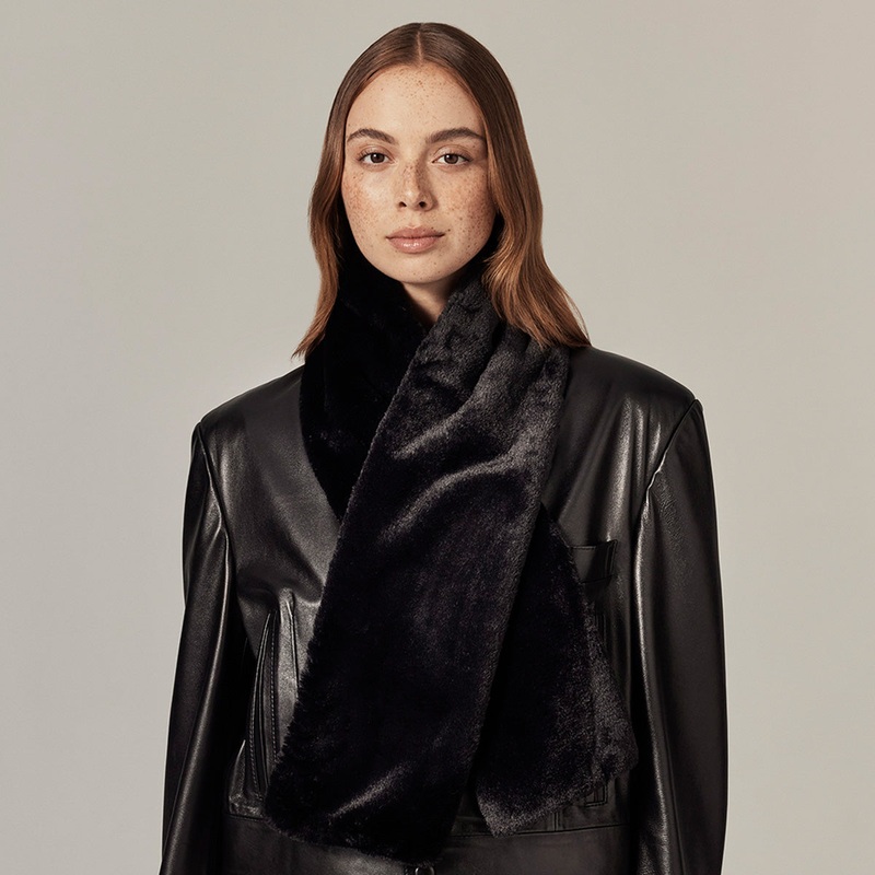 Zella Faux Fur Scarf Black One Size