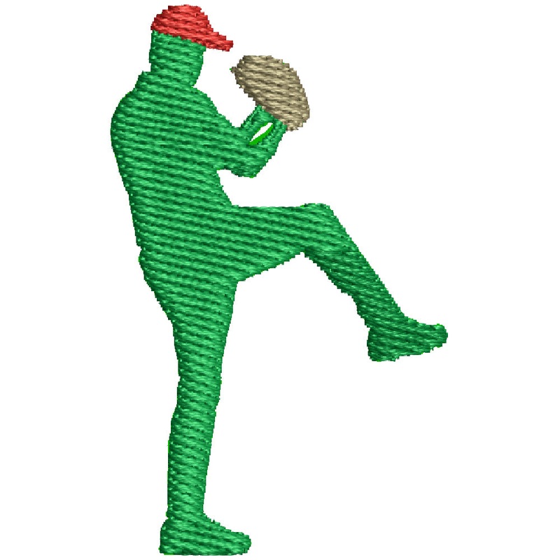 Baseball Pitcher Silhouette Default Title One Size