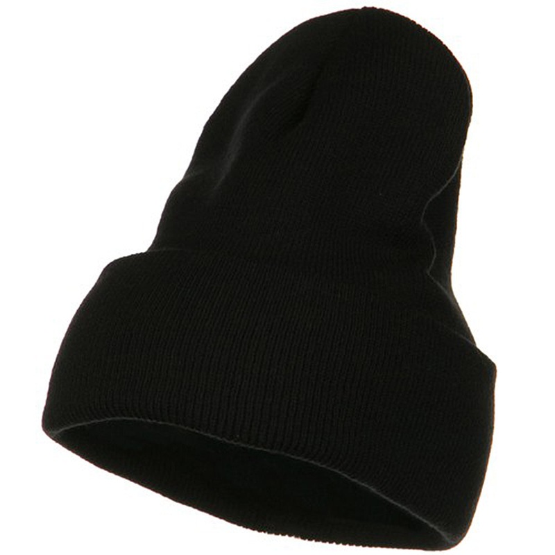 Big Stretch Plain Cuff Long Beanie Sand XL-3XL