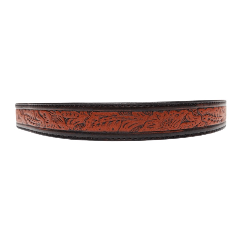 Cassidy | Tooled Cowboy Hat Band Brown