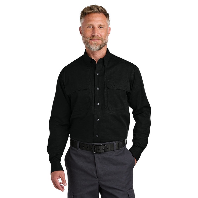 CornerStone CSW176 Long Sleeve Select Tactical Shirt Black XS