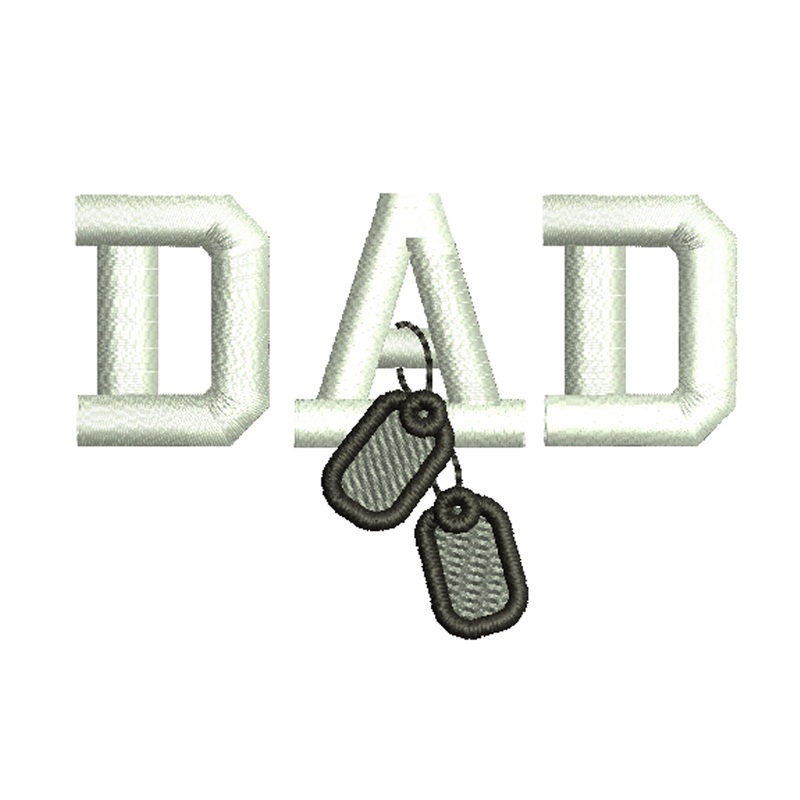 Dad with the Military Dog Tag Logo Default Title One Size