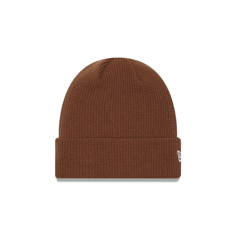 New Era Cap Brown Waffle Knit Beanie One Size