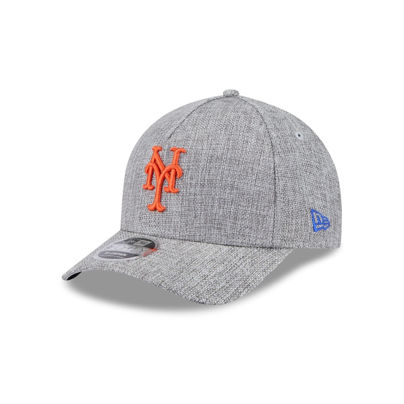 New York Mets Cotton Weave Gray 9FORTY M-Crown A-Frame Snapback Hat One Size