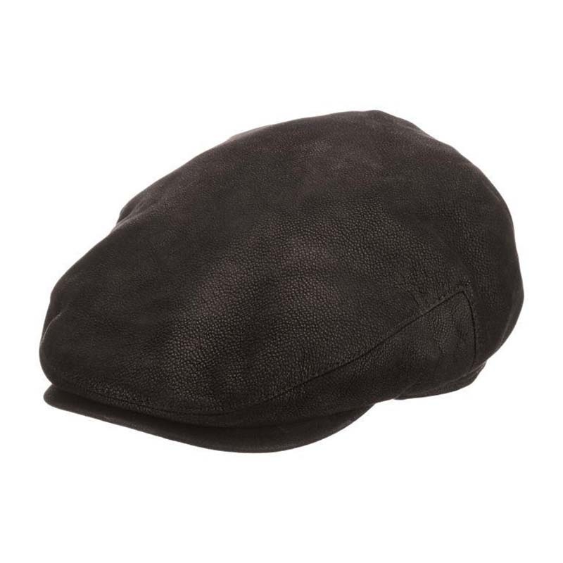 Onassis Lamb Leather Ivy Cap – Stetson Hat Black Large