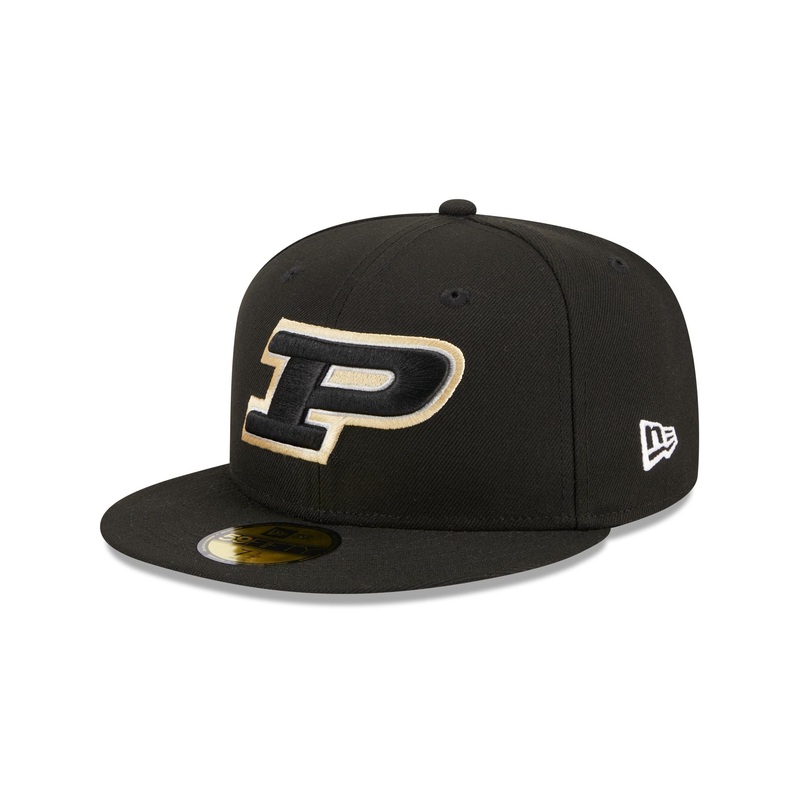 Purdue Boilermakers Black 59FIFTY Fitted Hat 7