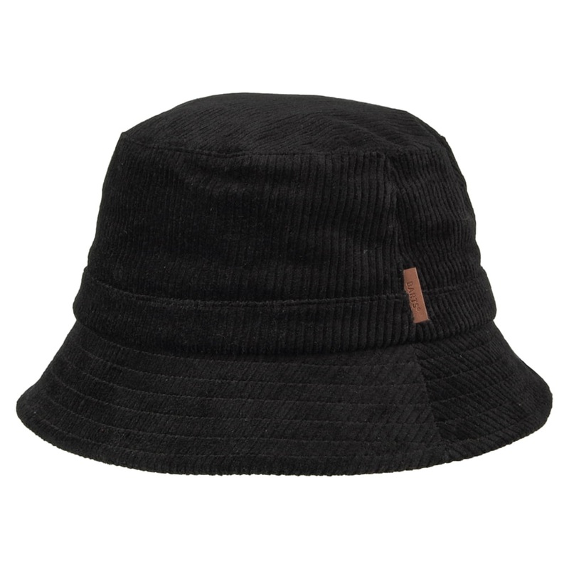 Barts Hats Donar Corduroy Bucket Hat – Black Medium/Large