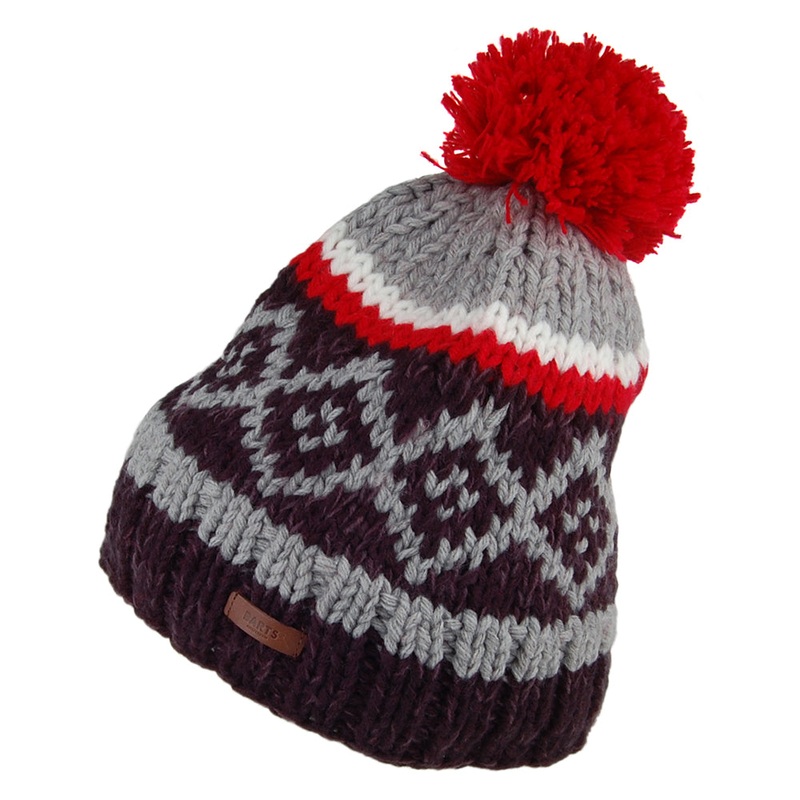 Barts Hats Issak Bobble Hat – Navy-Grey 1-Size