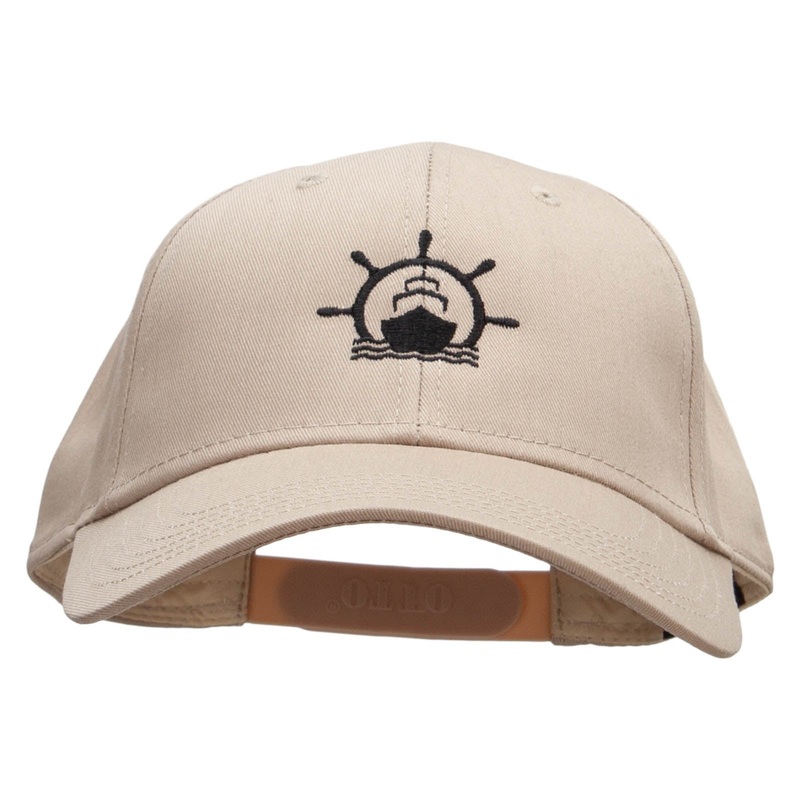 Cruising Down Embroidered Solid Cotton Twill Low Profile Snap Cap Khaki One Size