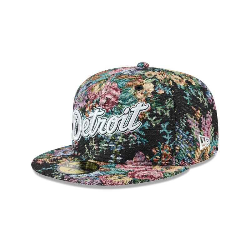 Detroit Tigers Jacquard Pattern 59FIFTY Fitted Hat 7