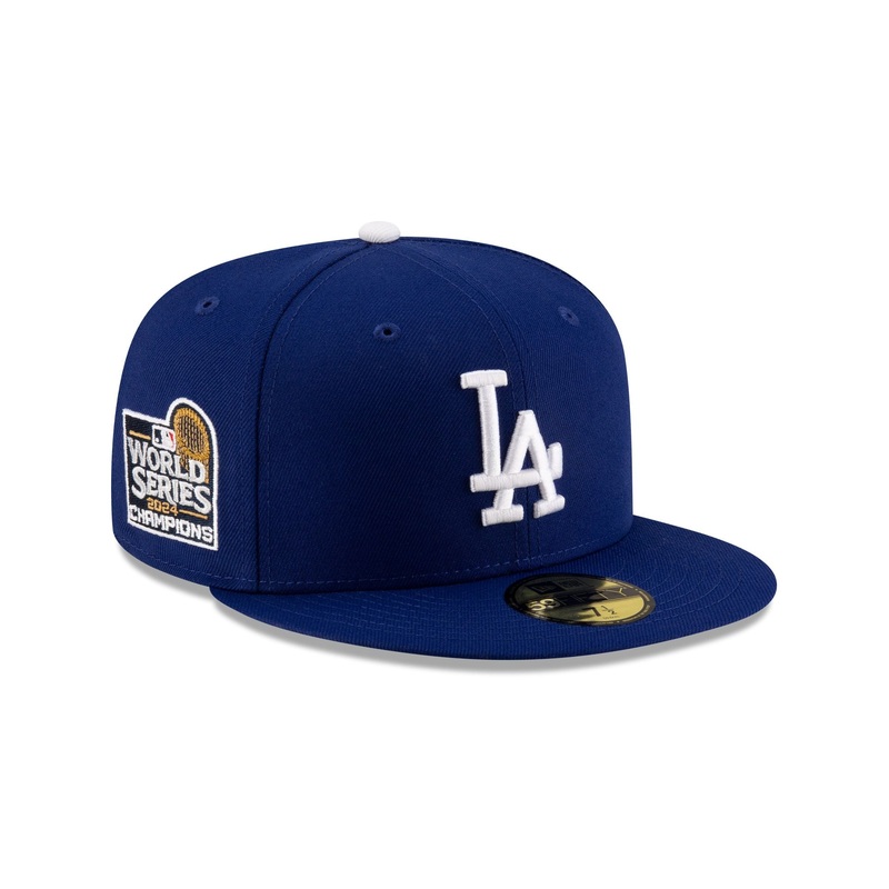 Los Angeles Dodgers 2024 World Series Champions Dark Royal 59FIFTY Fitted Hat 7