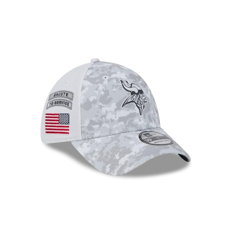 Minnesota Vikings 2024 Salute to Service 39THIRTY Stretch Fit Hat S/M