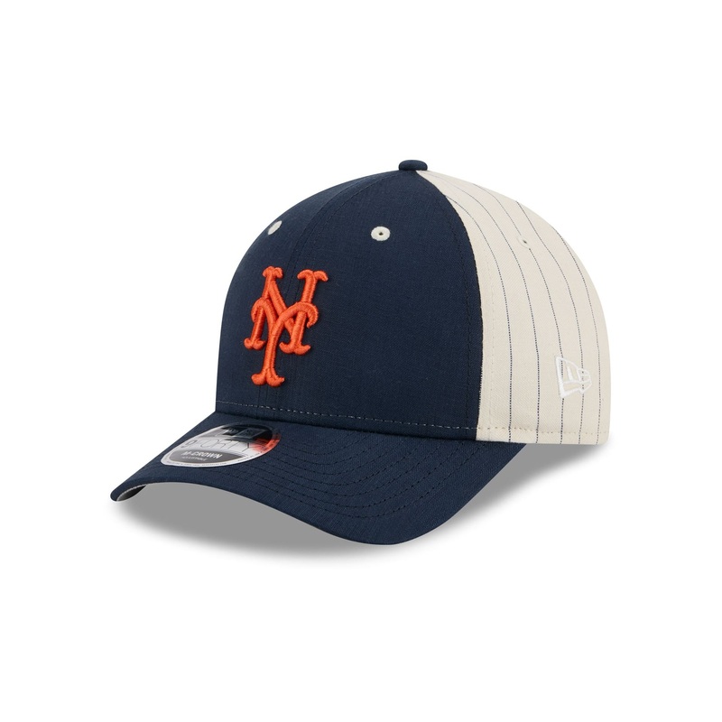 New York Mets Linen 9FORTY M-Crown Snapback Hat One Size